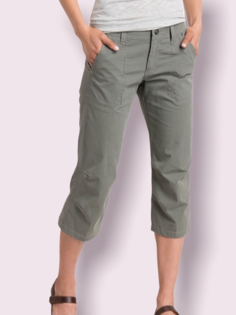 KUHL KUrve - Splash Kapri Pants Women’s Size 14 Pine  KühlKurve Capri NWT